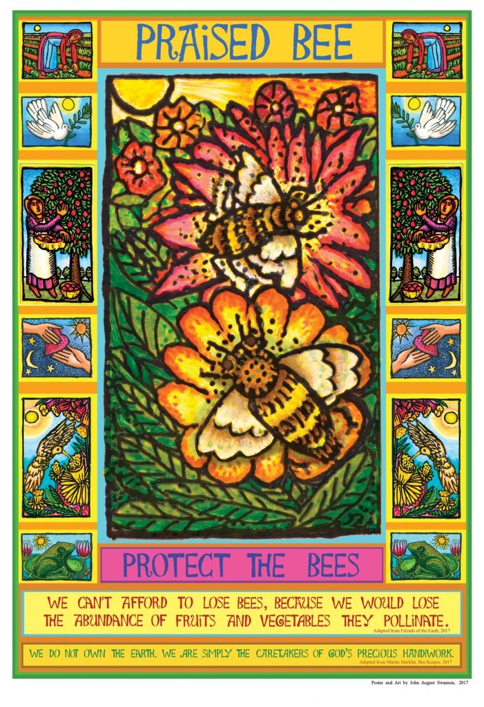 Bee Postser Praised Bee Poster – John August Swanson Studio