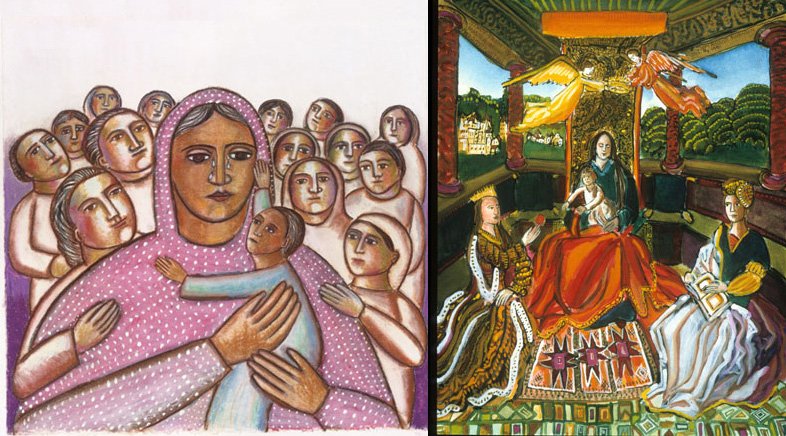 Each Time I Think of You, 1986 and a Study of Madonna in watercolor made in 1991